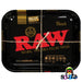Raw High Sided Steel Rolling Tray - Large Black 14" x 11"