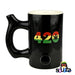 Roast and Toast Mug Pipe - Black and Rasta 420