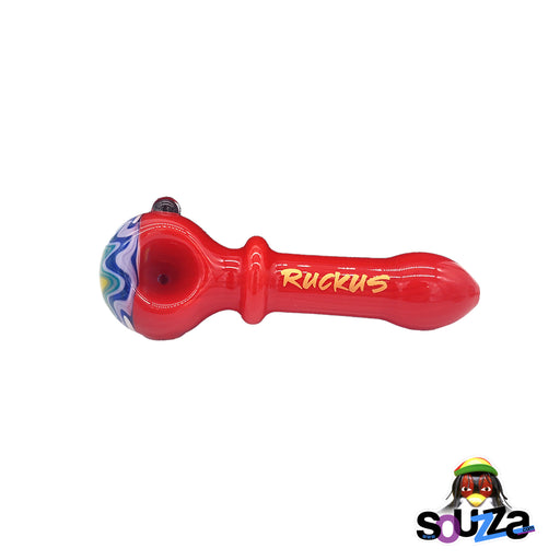 Red Ruckus Glass 5" Worked Hand Pipe