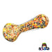 Shag Rug Fritted Glass Hand Pipe - 4"