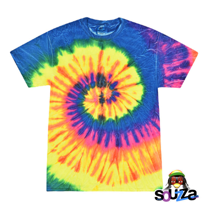 Short Sleeve Tie-Dye T-Shirt | Neon Rainbow Small, Medium, Large, Extra Large