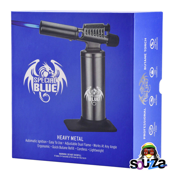 Special Blue Heavy Metal Butane Torch | 6.5" Packaging Box