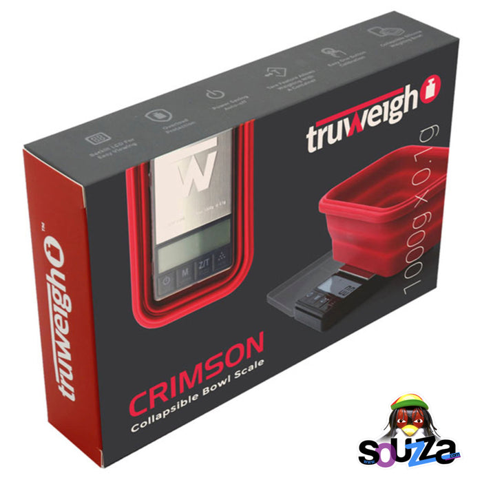Truweigh Crimson Collapsible Bowl Scale - 1000g x 0.1g Packaging