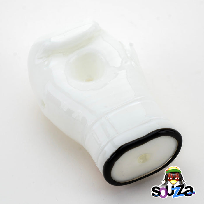 White Tyson 2.0 Boxing Glove Hand Pipe Mouthpiece View