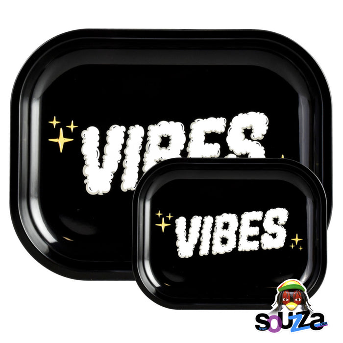 VIBES Clouds of Smoke Rolling Tray -  Large and Small Sizes together