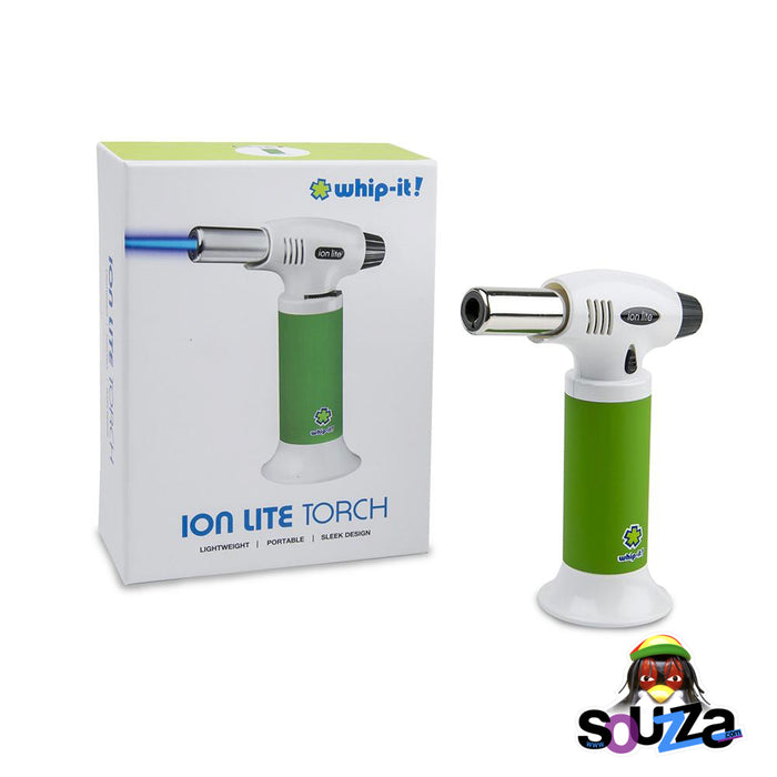 Ion Lite Butane Torch by Whip-It! - Green and White with Box