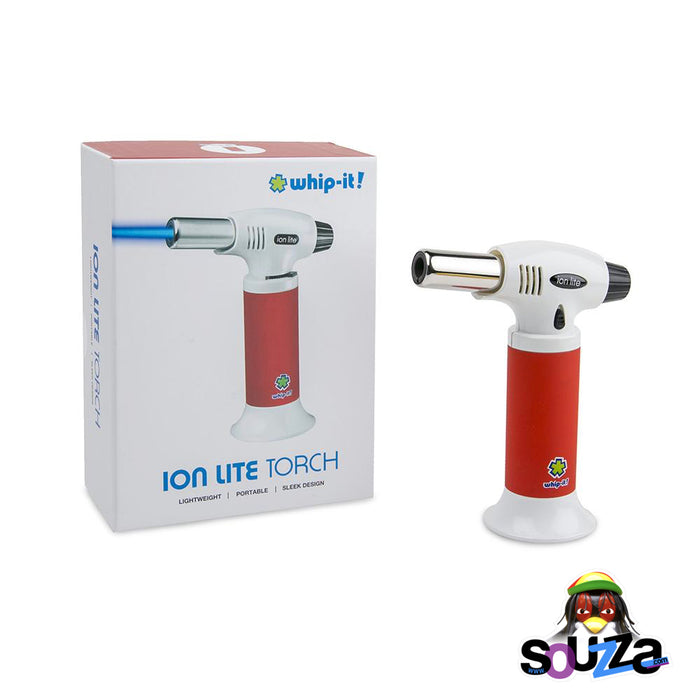 Ion Lite Butane Torch by Whip-It! - Red and White with Box