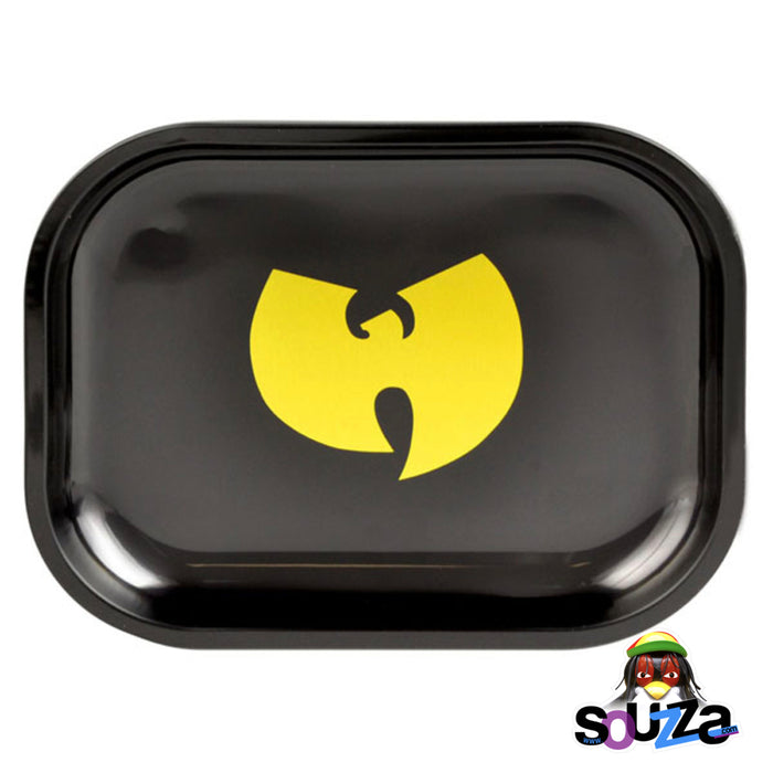 Wu Tang Metal Rolling Tray - 7"x5.5" Black and Yellow
