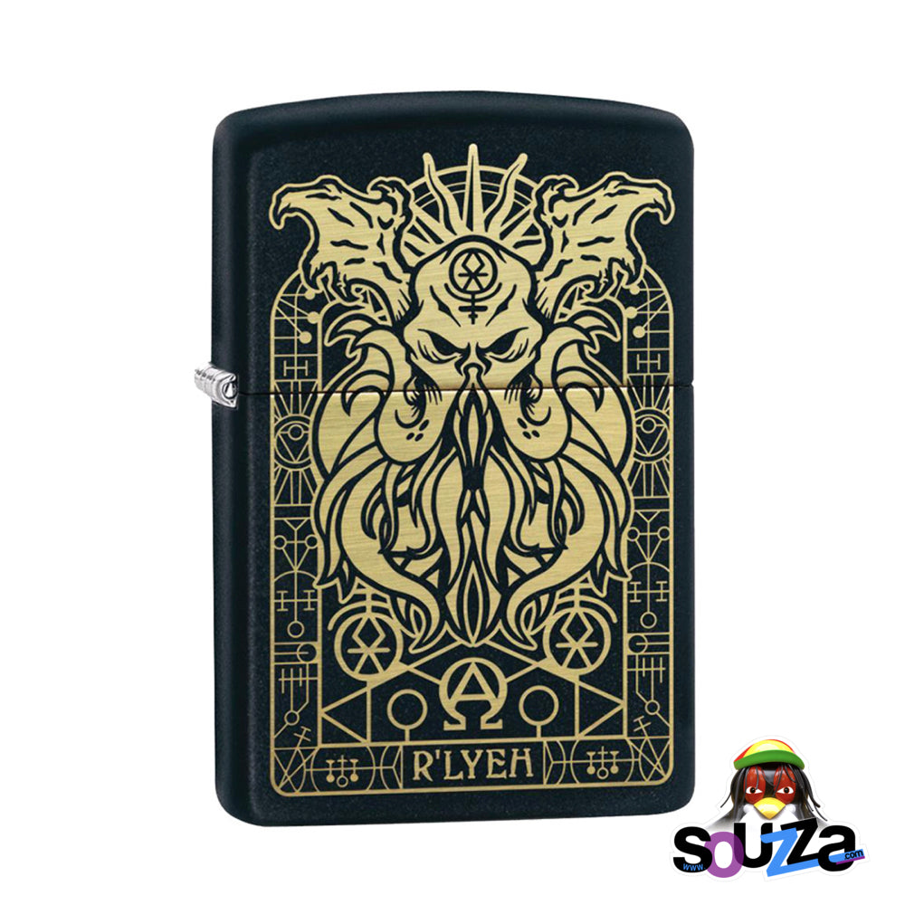 Logo, Windy, Founder :: Zippo Logo Design Matte Black